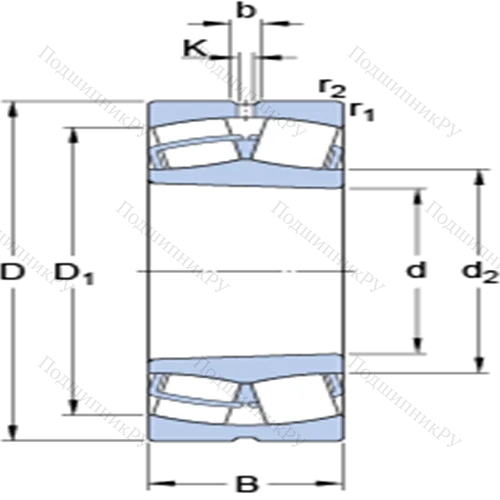 Сферические роликоподшипники с цилиндрическими и коническими отверстиями 23060 CCK/W 33 от производителя  SKF