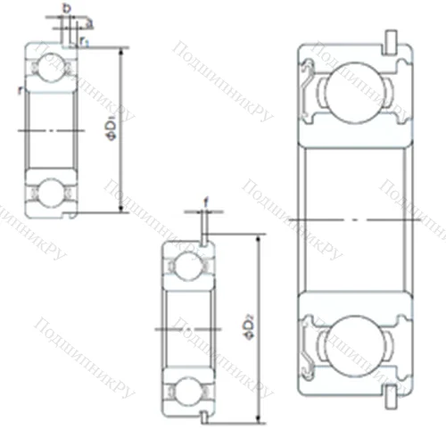 Подшипник шариковый радиальный 6212ZENR