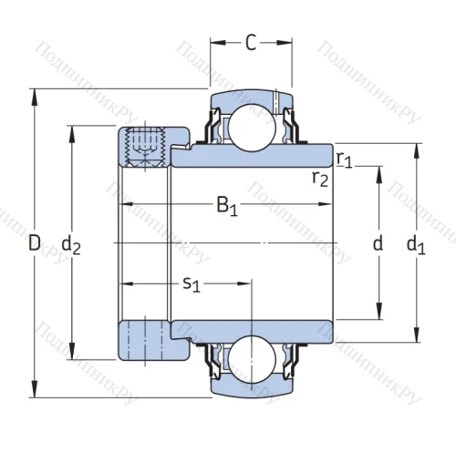 Корпусный подшипник YEL 204-2F в Калининграде