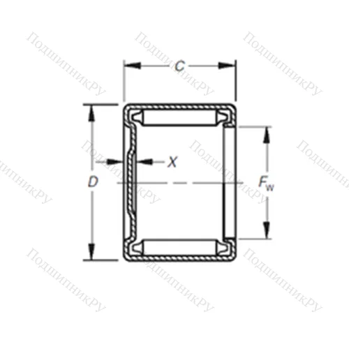 Подшипник игольчатый радиальный M-2081