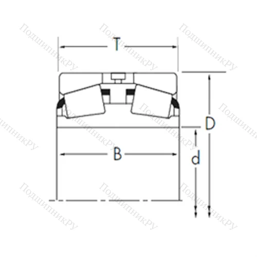 Подшипник роликовый радиально-упорный HM 262749D/HM 262710+HM 262710EB от производителя  TIMKEN Подшипник роликовый радиально-упорный HM 262749D/HM 262710+HM 262710EB от производителя  TIMKEN