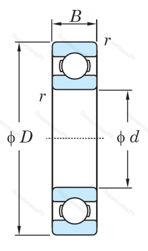 Однорядный шариковый подшипник 6322 C 3 от производителя  KOYO