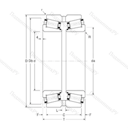 Подшипник роликовый радиально-упорный 111050/111090G