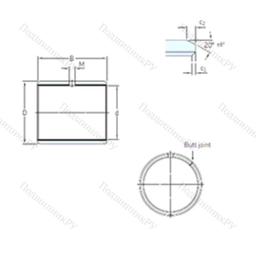 Подшипник скольжения PCM 758050 E