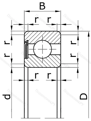 Шариковый однорядный подшипник 60108 (6008 Z) в Калининграде