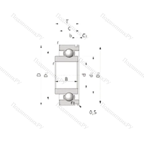 Подшипник шариковый радиальный