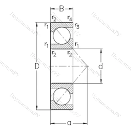 Подшипник шариковый радиально-упорный 7309-BE-MP