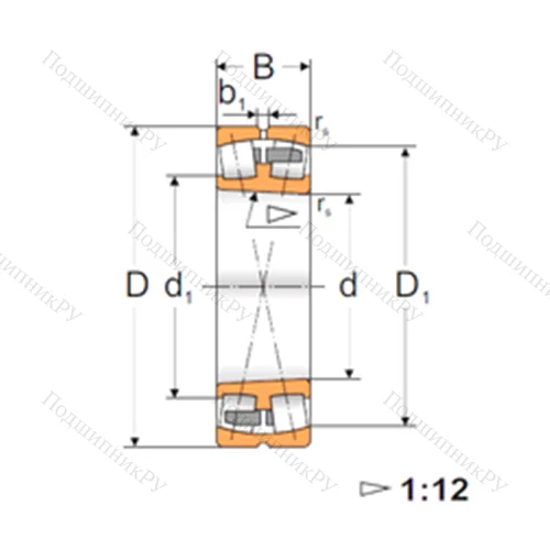 Подшипник роликовый радиальный самоцентрирующийся 22322K от производителя  FBJ