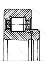 Модификация подшипника Н0-62318М размер 90x190x55/43