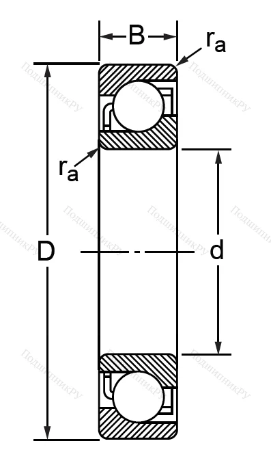 Радиально-упорный шариковый подшипник 7203 C (36203 Е ГОСТ) в Калининграде