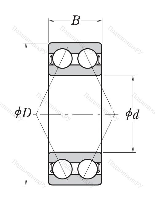 Двухрядный шариковый подшипник 3313 B 2RSRTNG от производителя  NSK