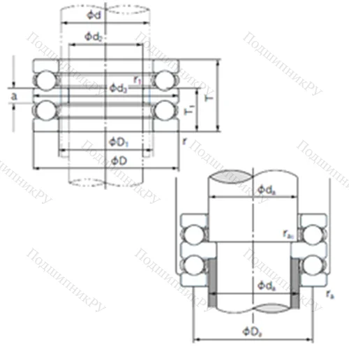 Подшипник шариковый упорный 52230