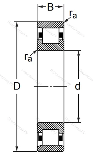 Цилиндрический роликовый подшипник 2226 (N 226) в Калининграде Цилиндрический роликовый подшипник 2226 (N 226) в Калининграде