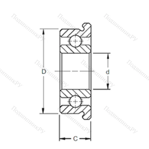 Подшипник шариковый радиальный F 623 от производителя  ZEN Подшипник шариковый радиальный F 623 от производителя  ZEN