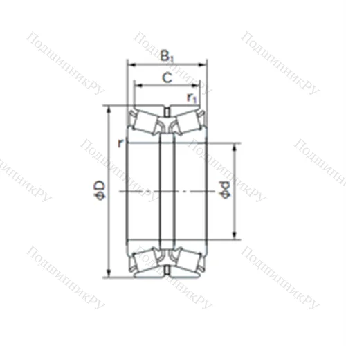 Подшипник роликовый радиально-упорный 200KBE 131
