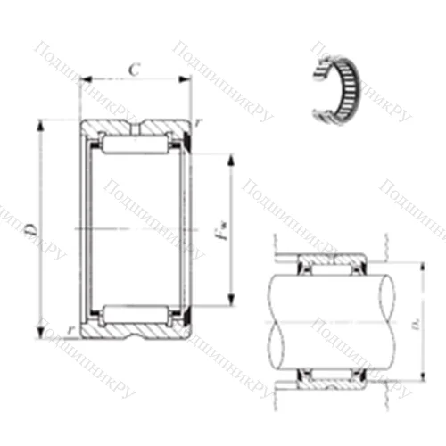 Подшипник игольчатый радиальный RNA 4904U
