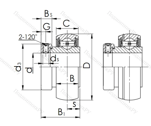Корпусный подшипник SA 206 (AEL 206) 82HP15FIJB в Калининграде