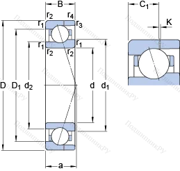 Подшипник 71903 CE/P 4AH