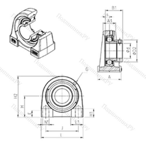 Подшипниковый узел шариковый радиальный ESPG 207
