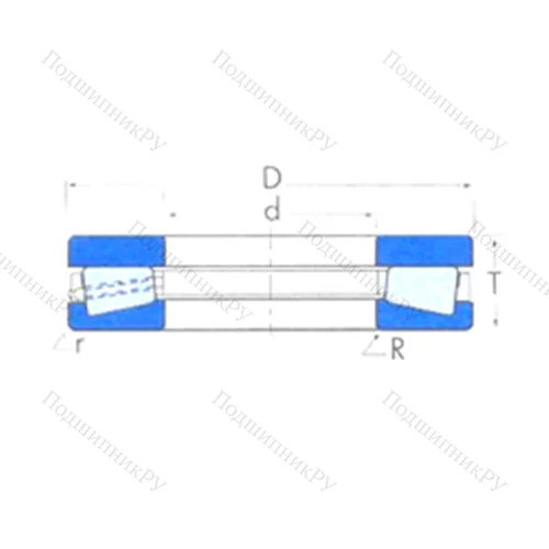 Подшипник роликовый упорный T 7010V от производителя  TIMKEN Подшипник роликовый упорный T 7010V от производителя  TIMKEN