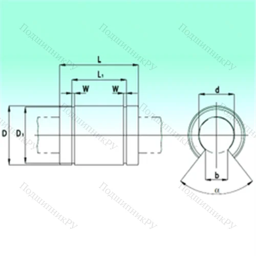 Подшипник шариковый линейный KBO 2045-PP от производителя  NBS