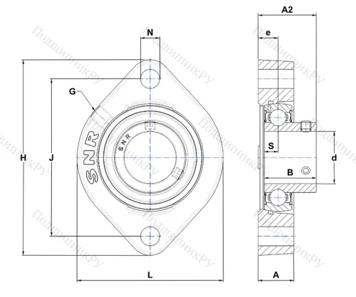 Подшипниковый узел USFD 205 DE в Калининграде