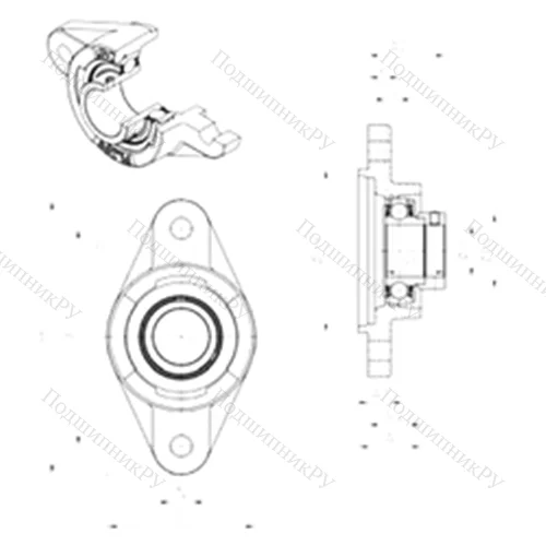 Подшипниковый узел шариковый радиальный ESFLZ 201