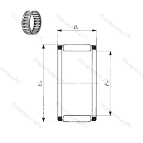 Подшипник игольчатый радиальный KT 384632 от производителя  IKO