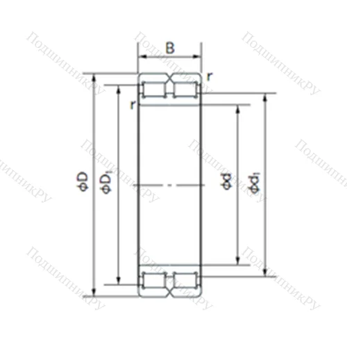 Подшипник роликовый радиальный RB 4920