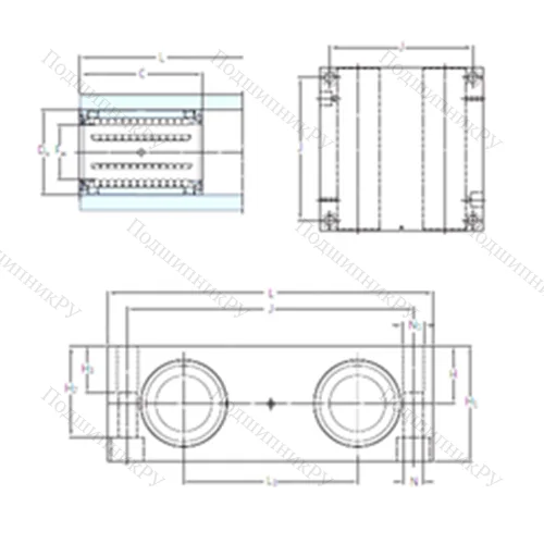Подшипник шариковый линейный LQCD 16-2LS от производителя  SKF