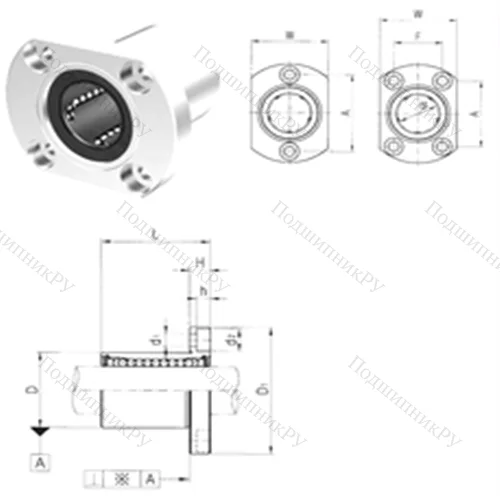 Подшипник шариковый линейный LMH 10