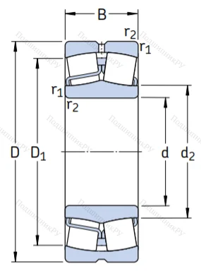 Сферический роликовый подшипник 23030 CC/W 33 от производителя  SKF