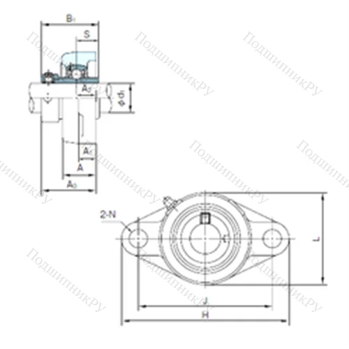 Подшипниковый узел шариковый радиальный UGFL 208