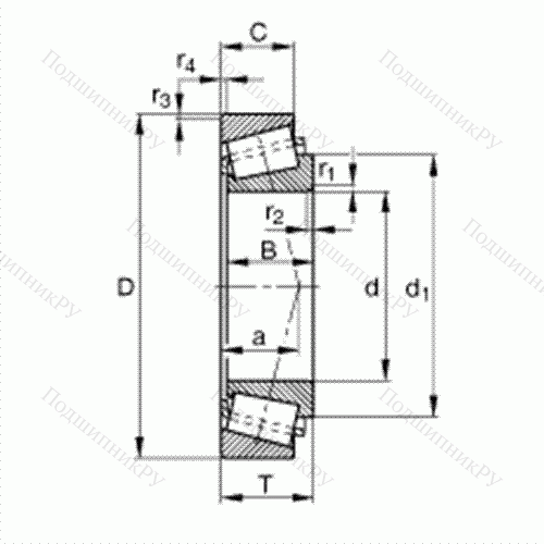 Подшипник роликовый конический 32006-X-XL от производителя  FAG Подшипник роликовый конический 32006-X-XL от производителя  FAG