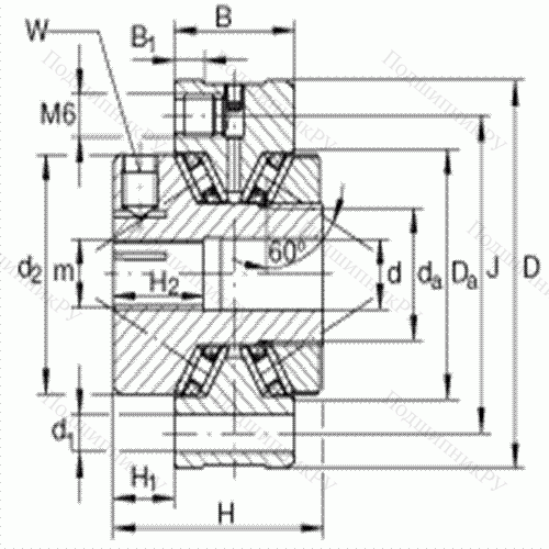 Роликоподшипник упорно-радиальный игольчатый ZAXFM 1255