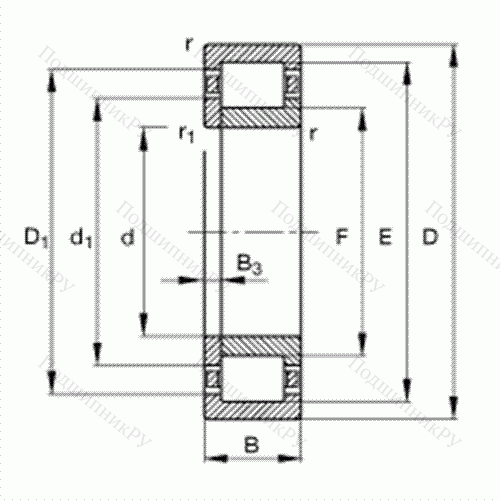Подшипник роликовый радиальный NUP 2214-E-TVP 2 от производителя  FAG Подшипник роликовый радиальный NUP 2214-E-TVP 2 от производителя  FAG