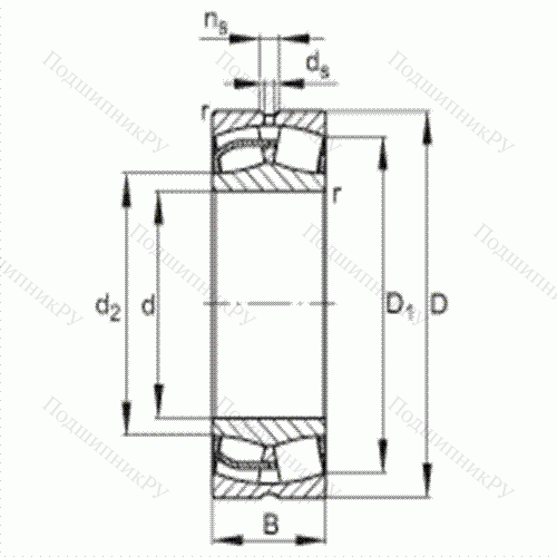 Подшипник роликовый самоустанавливающийся 23056-E 1 от производителя  FAG Подшипник роликовый самоустанавливающийся 23056-E 1 от производителя  FAG