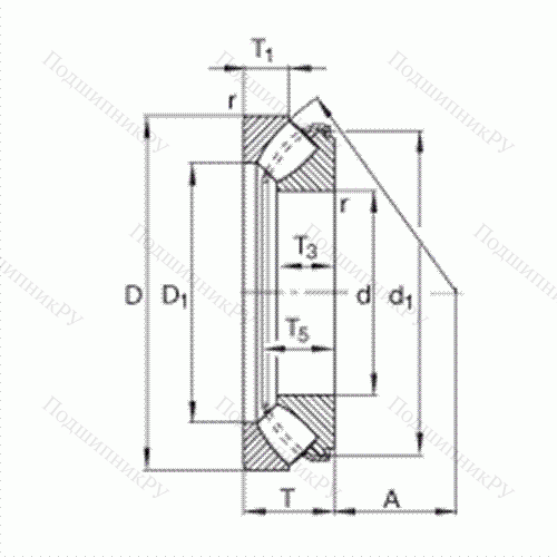 Подшипник роликовый упорно-радиальный сферический 29414-E 1 от производителя  FAG Подшипник роликовый упорно-радиальный сферический 29414-E 1 от производителя  FAG