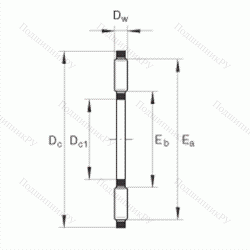 Подшипник роликовый упорный игольчатый AXK 5070 от производителя  INA Подшипник роликовый упорный игольчатый AXK 5070 от производителя  INA