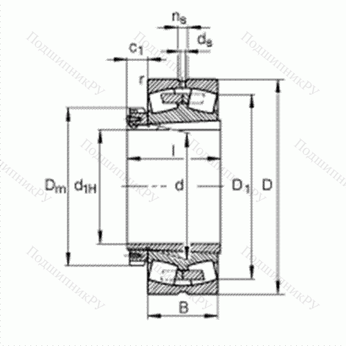 Подшипник роликовый самоустанавливающийся 23168-B-K-MB + H 3168-HG от производителя  FAG Подшипник роликовый самоустанавливающийся 23168-B-K-MB + H 3168-HG от производителя  FAG