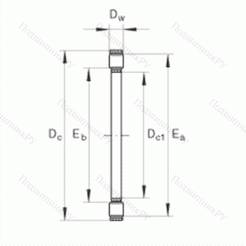 Подшипник роликовый упорный K 81108-TV от производителя  INA Подшипник роликовый упорный K 81108-TV от производителя  INA