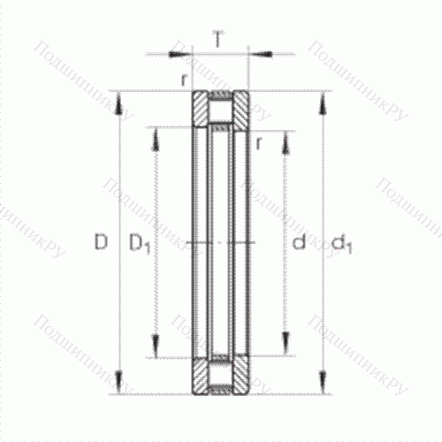 Подшипник роликовый упорный 81218-TV от производителя  INA Подшипник роликовый упорный 81218-TV от производителя  INA