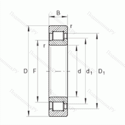 Подшипник роликовый радиальный SL 192328-TB от производителя  INA Подшипник роликовый радиальный SL 192328-TB от производителя  INA