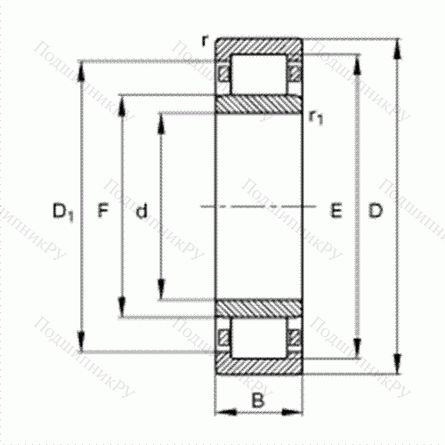 Подшипник роликовый радиальный NU 2334-EX-TB-M 1 от производителя  FAG Подшипник роликовый радиальный NU 2334-EX-TB-M 1 от производителя  FAG